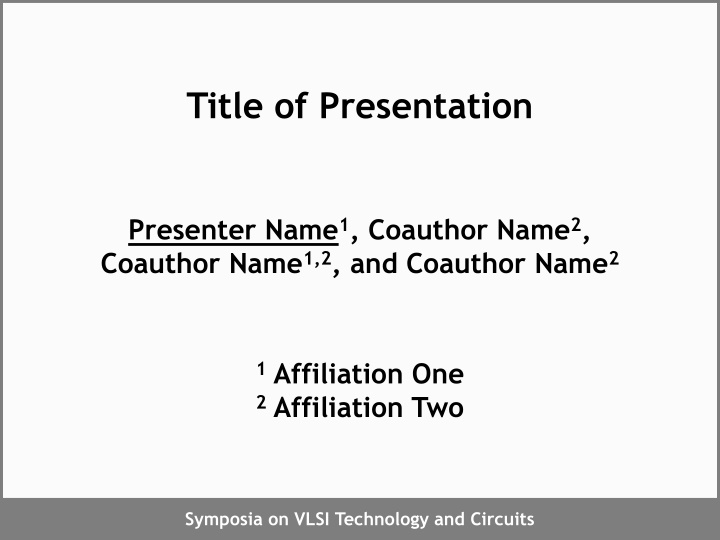 title of presentation n.w