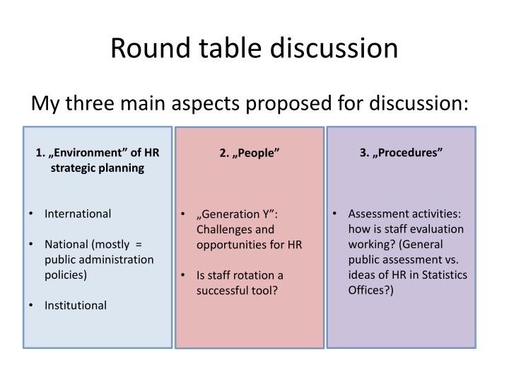 round table discussion n.w