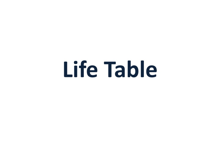 life table n.w