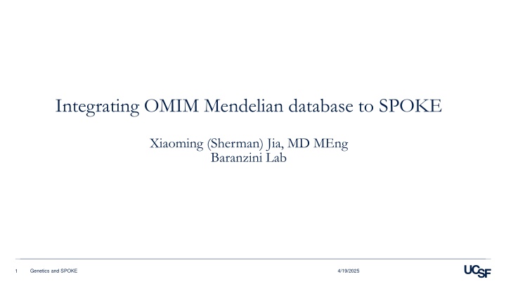 integrating omim mendelian database to spoke n.w