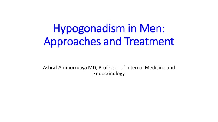 hypogonadism in men hypogonadism n.w