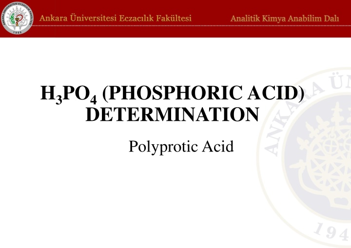 h 3 po 4 phosphoric acid determination n.w