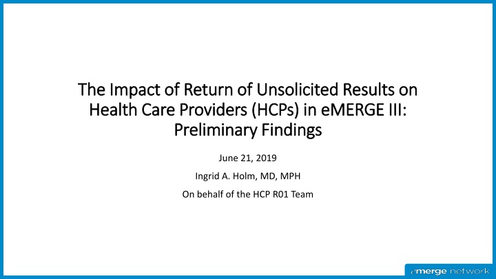 the impact of return of unsolicited results n.w
