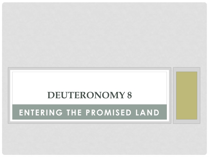 deuteronomy 8 n.w