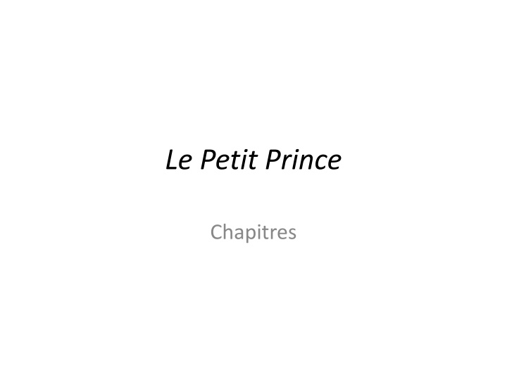 le petit prince n.w