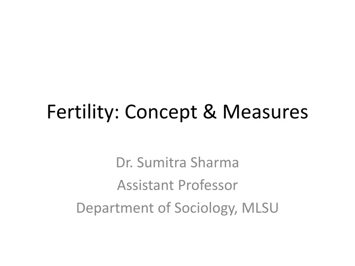 fertility concept measures n.w