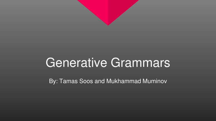 generative grammars n.w
