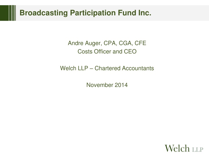 broadcasting participation fund inc n.w