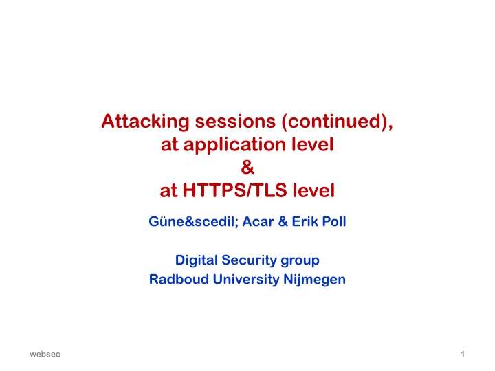 attacking sessions continued at application level n.w