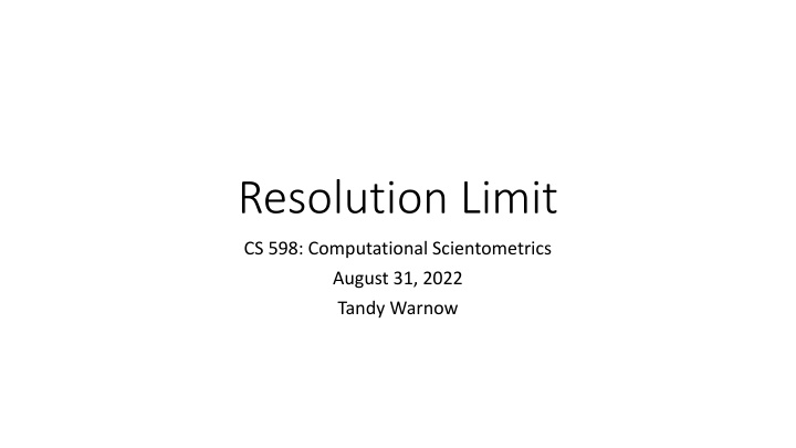resolution limit n.w
