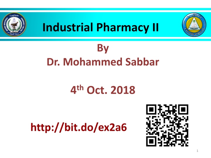 industrial pharmacy ii n.w