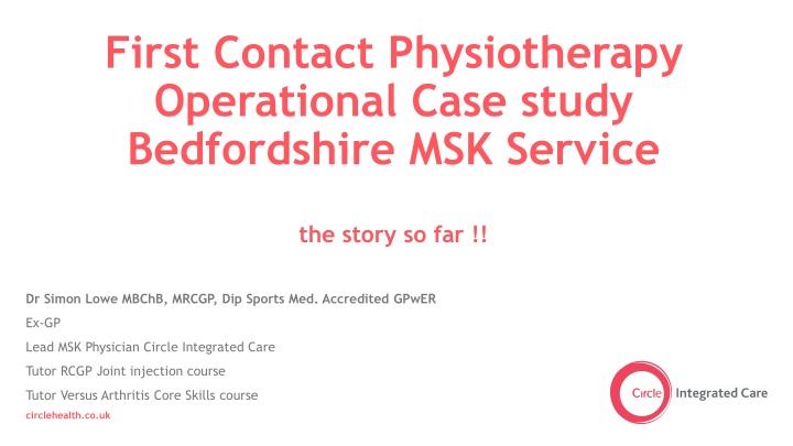 first contact physiotherapy operational case n.w