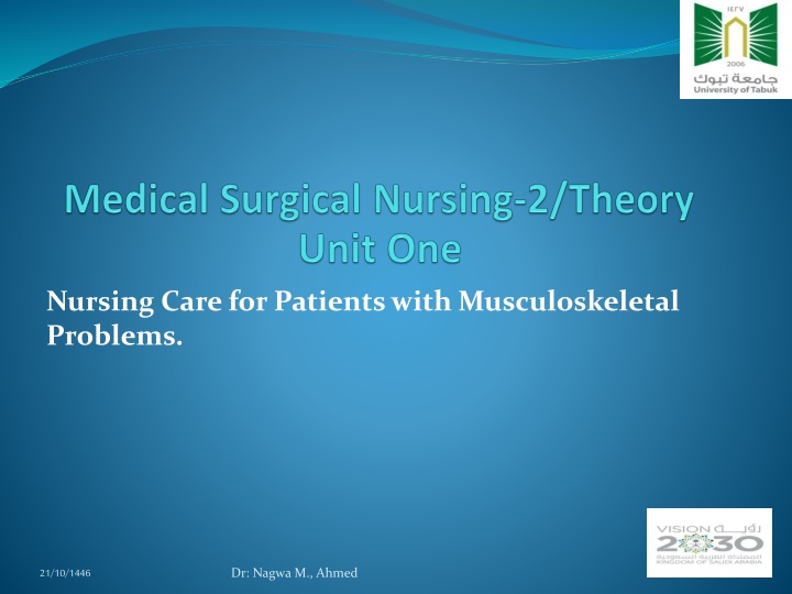 nursing care for patients with musculoskeletal n.w