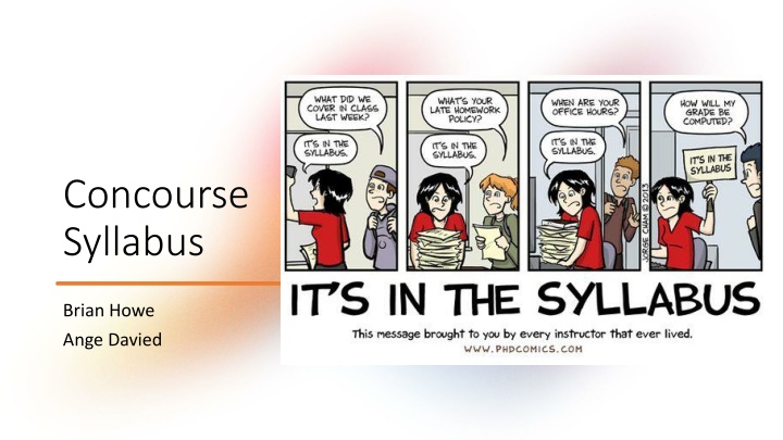 concourse syllabus n.w