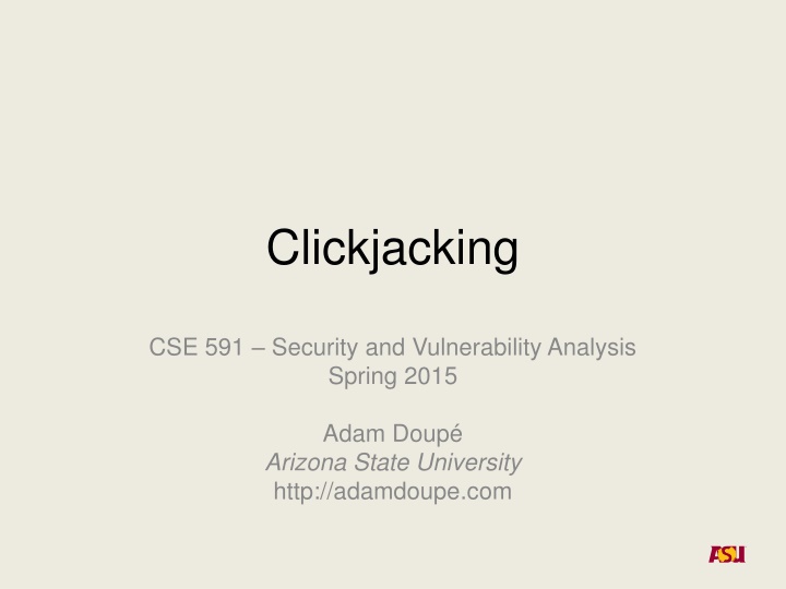 Clickjacking Attacks
