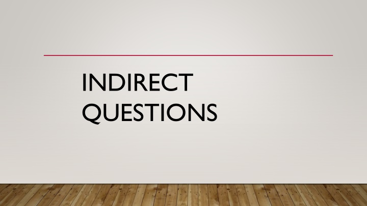 indirect questions n.w