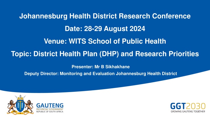 johannesburg health district research conference n.w