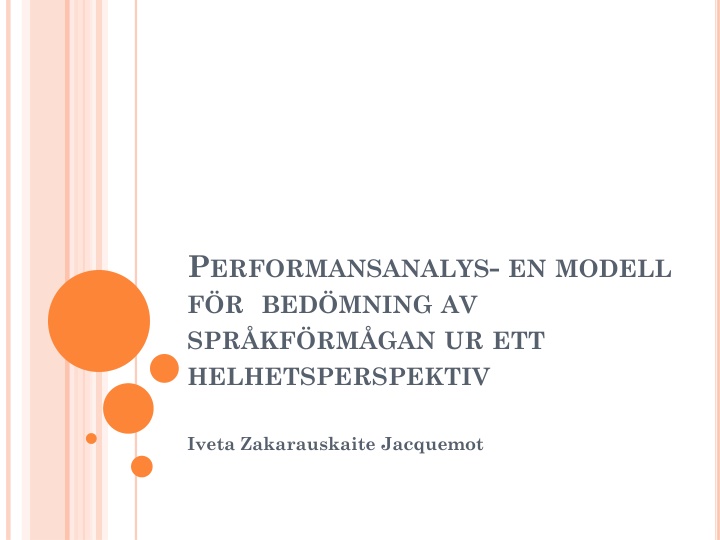 p erformansanalys en modell f r bed mning n.w
