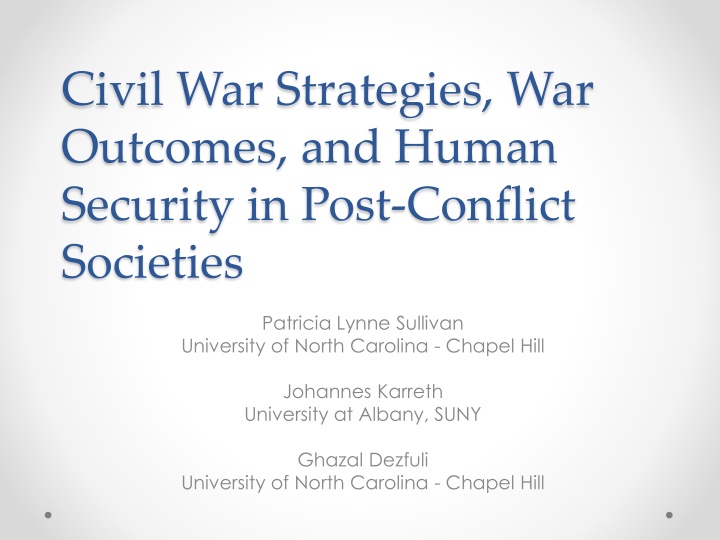 civil war strategies war outcomes and human n.w