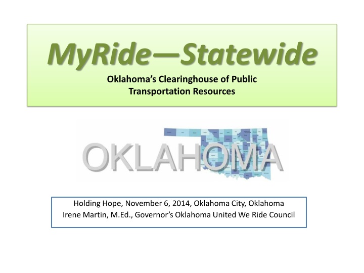 myride statewide oklahoma s clearinghouse n.w
