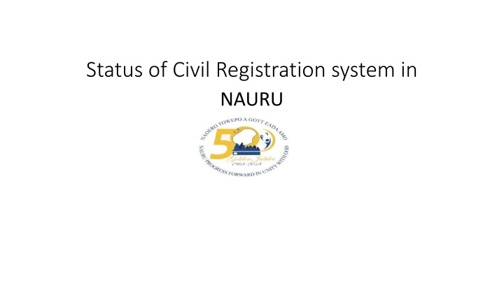 status of civil registration system in nauru n.w