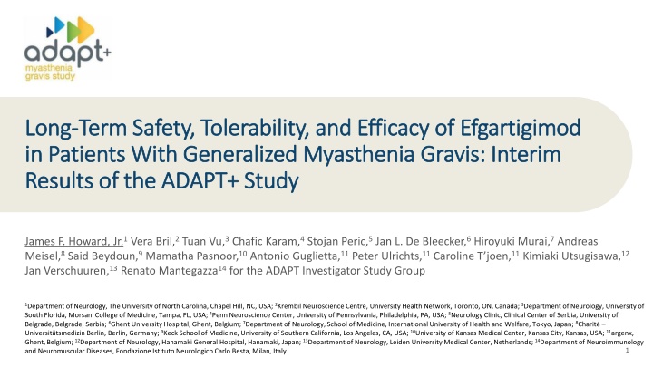Interim Results of Efgartigimod in Generalized Myasthenia Gravis