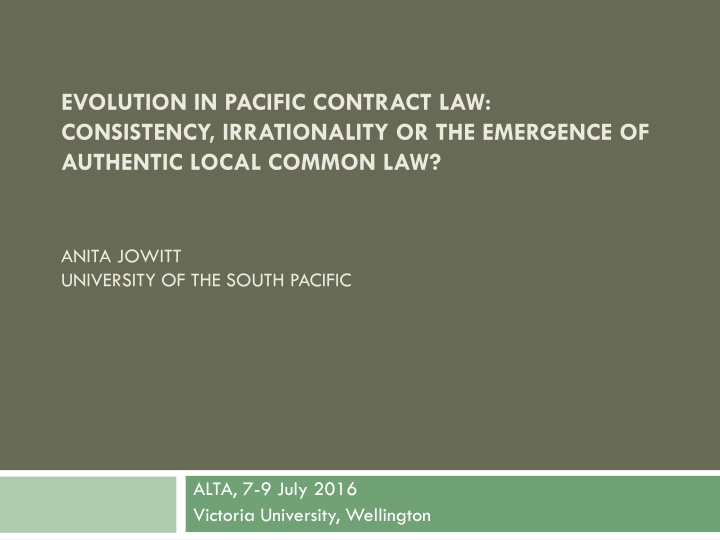 evolution in pacific contract law consistency n.w