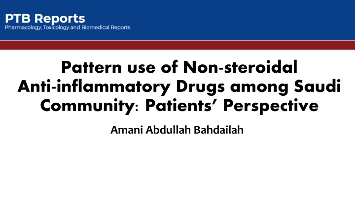 pattern use of non steroidal anti inflammatory n.w