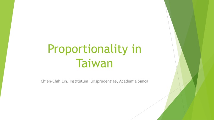 proportionality in taiwan n.w