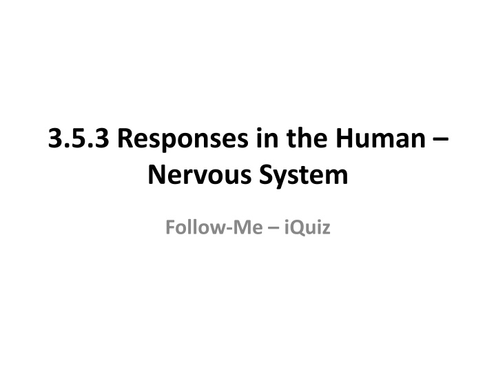 3 5 3 responses in the human nervous system n.w