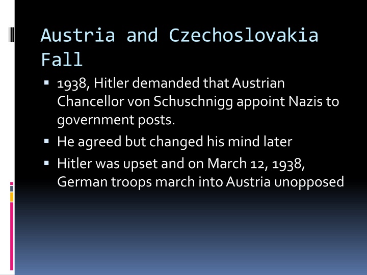 austria and czechoslovakia fall 1938 hitler n.w