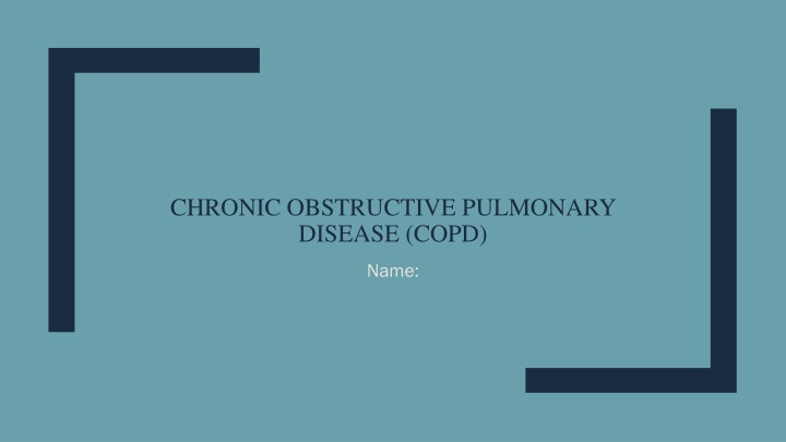chronic obstructive pulmonary disease copd n.w
