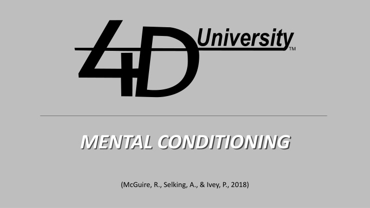 mental conditioning n.w