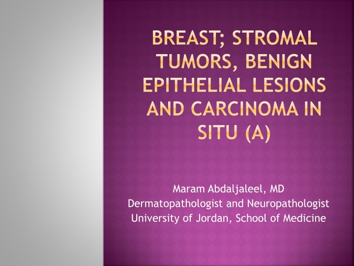 breast stromal tumors benign epithelial lesions n.w