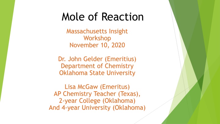 mole of reaction n.w