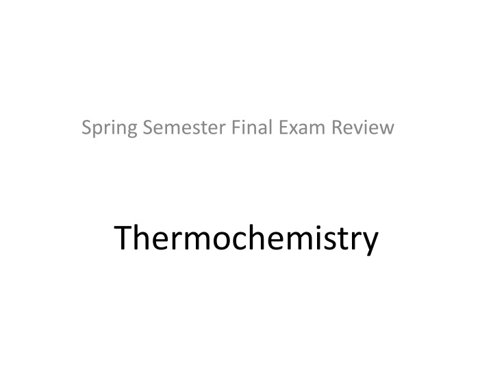 spring semester final exam review n.w