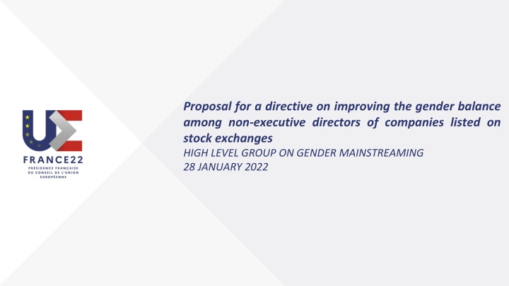 proposal for a directive on improving the gender n.w