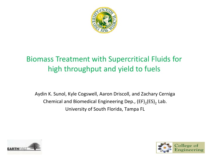 biomass treatment with supercritical fluids n.w