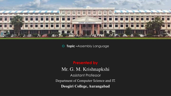 topic assembly language n.w