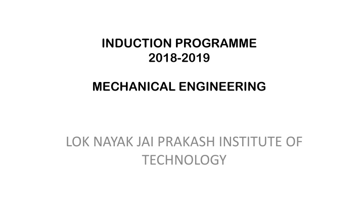 induction programme 2018 2019 n.w
