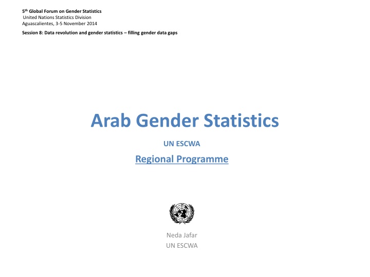 5 th global forum on gender statistics united n.w