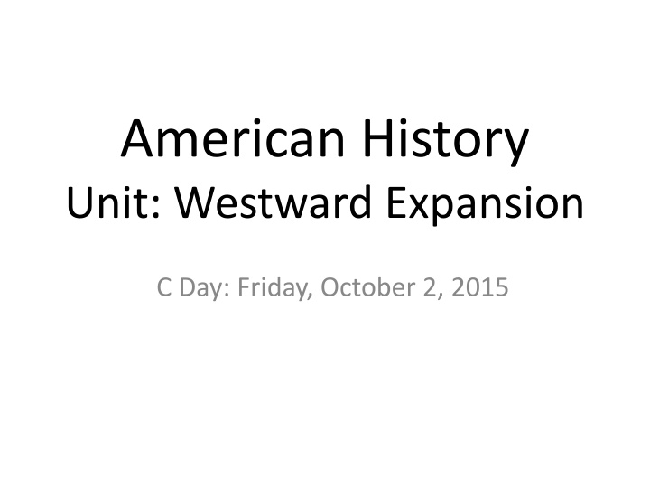 american history unit westward expansion n.w