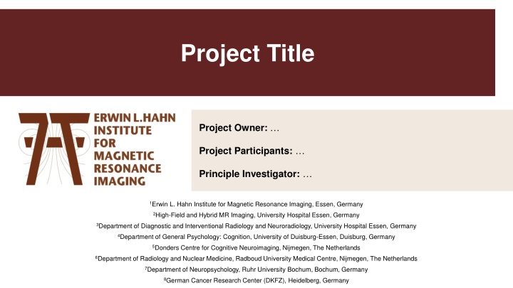 Advanced MRI Imaging Study in Neurocognitive Research