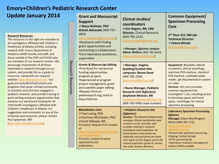 emory children s pediatric research center update n.w