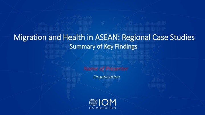 Migration and Health in ASEAN: Key Challenges and Recommendations