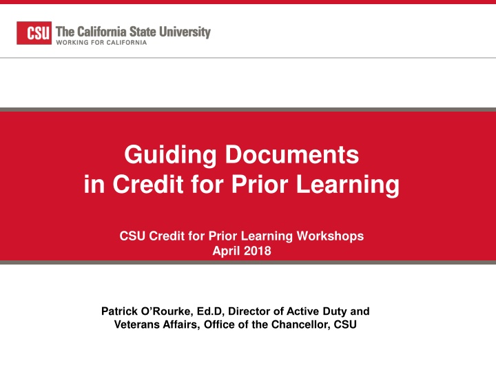 guiding documents in credit for prior learning n.w