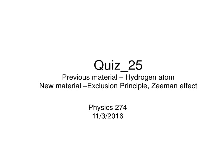 quiz 25 n.w