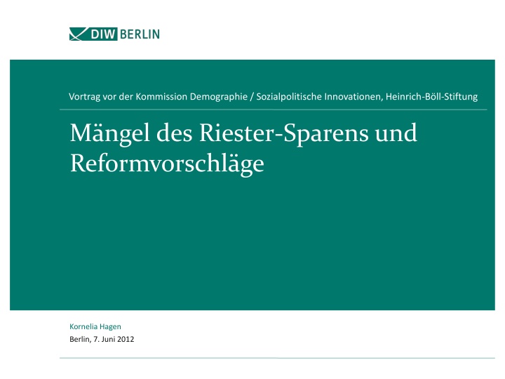 vortrag vor der kommission demographie n.w