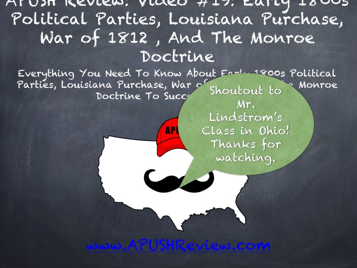 apush review video 19 early 1800s political n.w