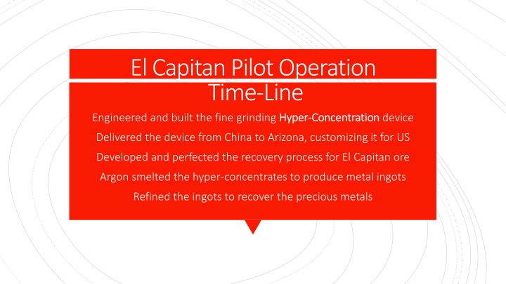 el capitan pilot operation time line engineered n.w